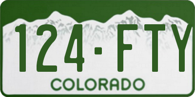 CO license plate 124FTY
