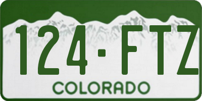 CO license plate 124FTZ
