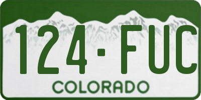 CO license plate 124FUC