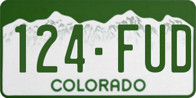 CO license plate 124FUD