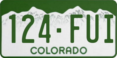 CO license plate 124FUI