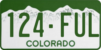 CO license plate 124FUL