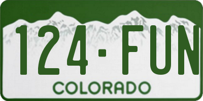 CO license plate 124FUN