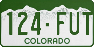 CO license plate 124FUT