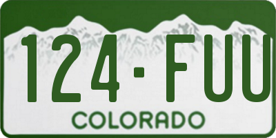 CO license plate 124FUU