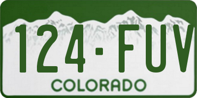 CO license plate 124FUV