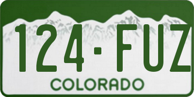 CO license plate 124FUZ