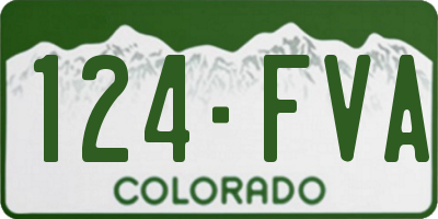 CO license plate 124FVA