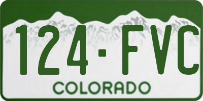 CO license plate 124FVC