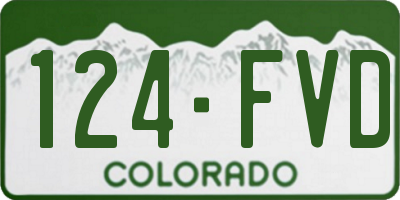 CO license plate 124FVD