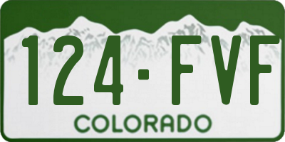 CO license plate 124FVF
