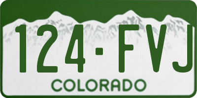CO license plate 124FVJ