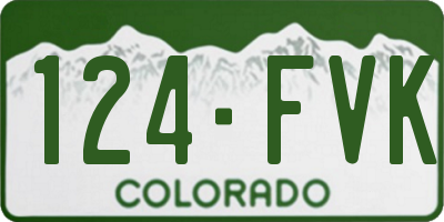 CO license plate 124FVK