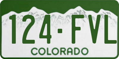 CO license plate 124FVL