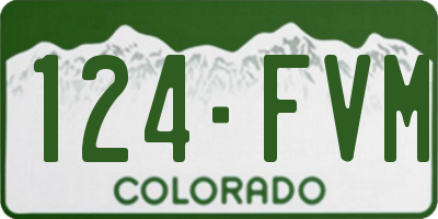 CO license plate 124FVM