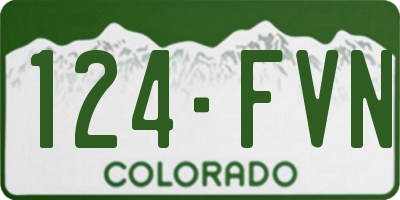CO license plate 124FVN