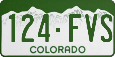 CO license plate 124FVS