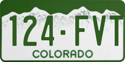 CO license plate 124FVT