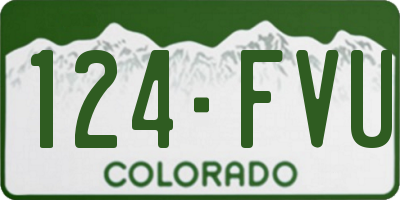CO license plate 124FVU