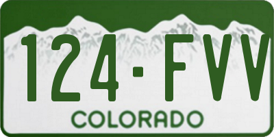 CO license plate 124FVV