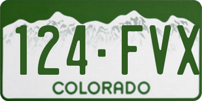 CO license plate 124FVX