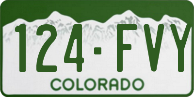 CO license plate 124FVY