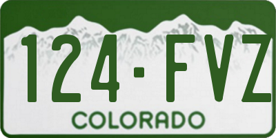 CO license plate 124FVZ