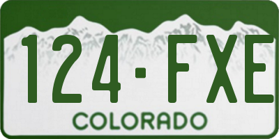 CO license plate 124FXE