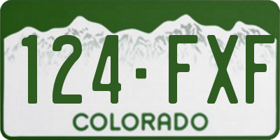 CO license plate 124FXF