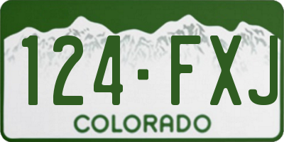 CO license plate 124FXJ
