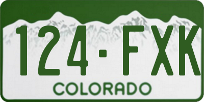 CO license plate 124FXK