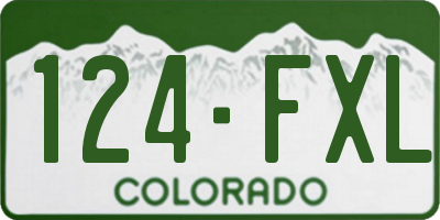 CO license plate 124FXL
