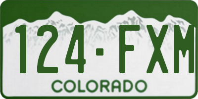 CO license plate 124FXM