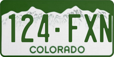 CO license plate 124FXN