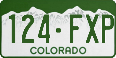 CO license plate 124FXP