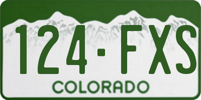 CO license plate 124FXS