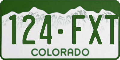 CO license plate 124FXT