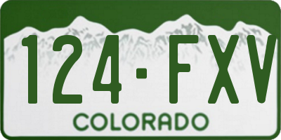 CO license plate 124FXV