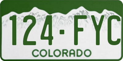 CO license plate 124FYC