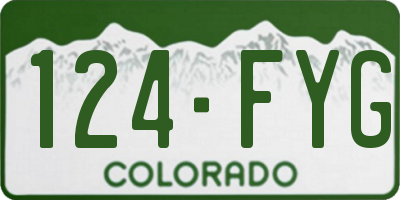 CO license plate 124FYG