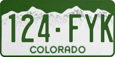 CO license plate 124FYK
