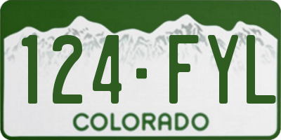 CO license plate 124FYL