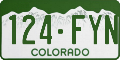 CO license plate 124FYN