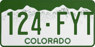 CO license plate 124FYT