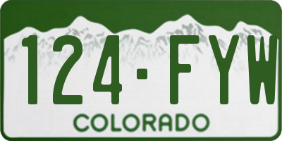 CO license plate 124FYW
