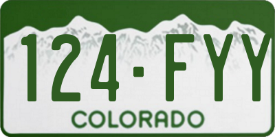 CO license plate 124FYY