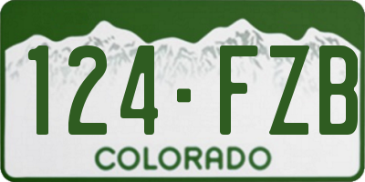 CO license plate 124FZB