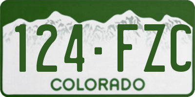 CO license plate 124FZC