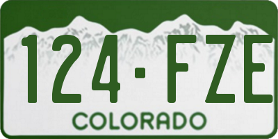 CO license plate 124FZE