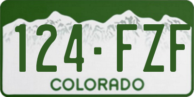 CO license plate 124FZF